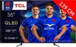 TV 55" TCL 55QLED770 - 4K, QLED, HDR Pro, Dolby Vision & Atmos, HDMI 2.1, ALLM, Google TV (via 100€ ODR)