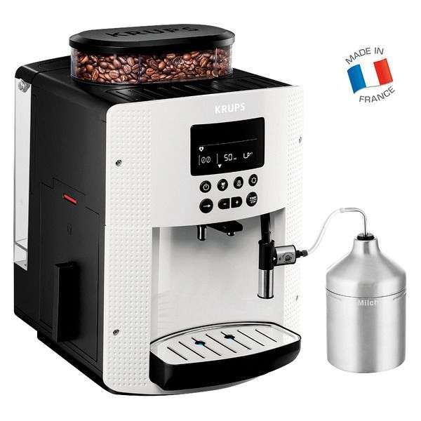 Machine à café avec broyeur Krups YY4384FD - 1450W, Pot à lait Inox