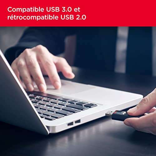 Clé USB 3.0 SanDisk Ultra - 128 Go