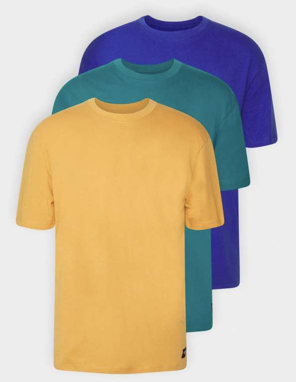 Lot de 3 t-shirts Homme Jack & Jones Jjenoa Relaxed Crew Neck (différents modèles) - tailles XS à XXL