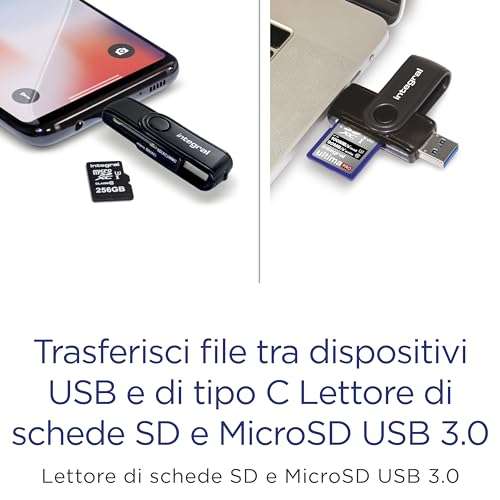 Lecteur de Carte USB3.0/USB Type-C OTG : SD, Micro SD, UHS-1, microSDHC, microSDXC, SD et SDHC