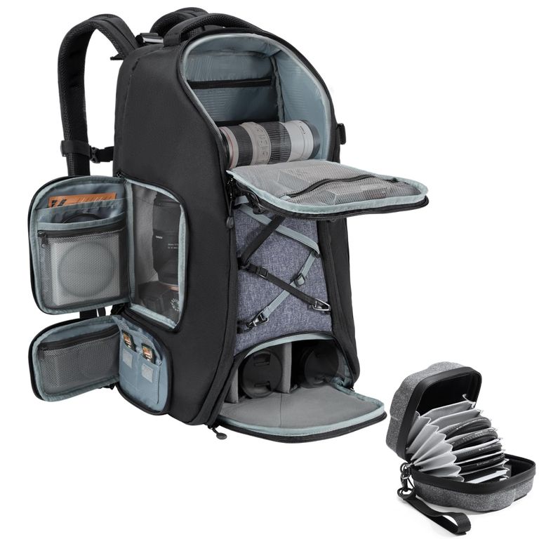 Sac à dos pour appareil photo K&F Concept - 30L+ Etui pour 10 filtres jusqu'à 95 mm (Vendeur tiers) — Amazon