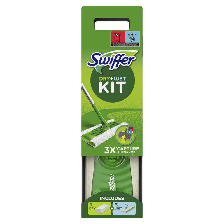 Prime] Kit complet Swiffer Balai Dry + 3 Lingettes Humides