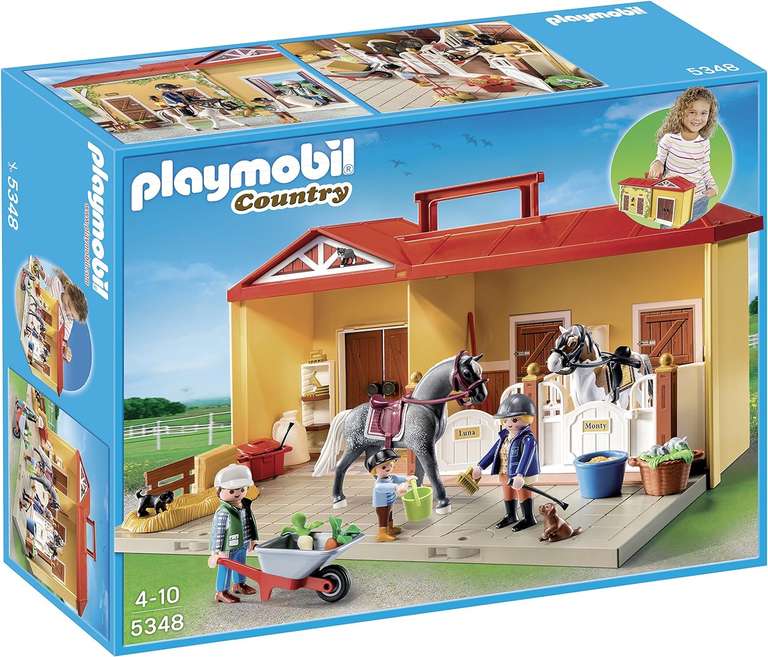 Promo Playmobil ecurie transportable chez Carrefour