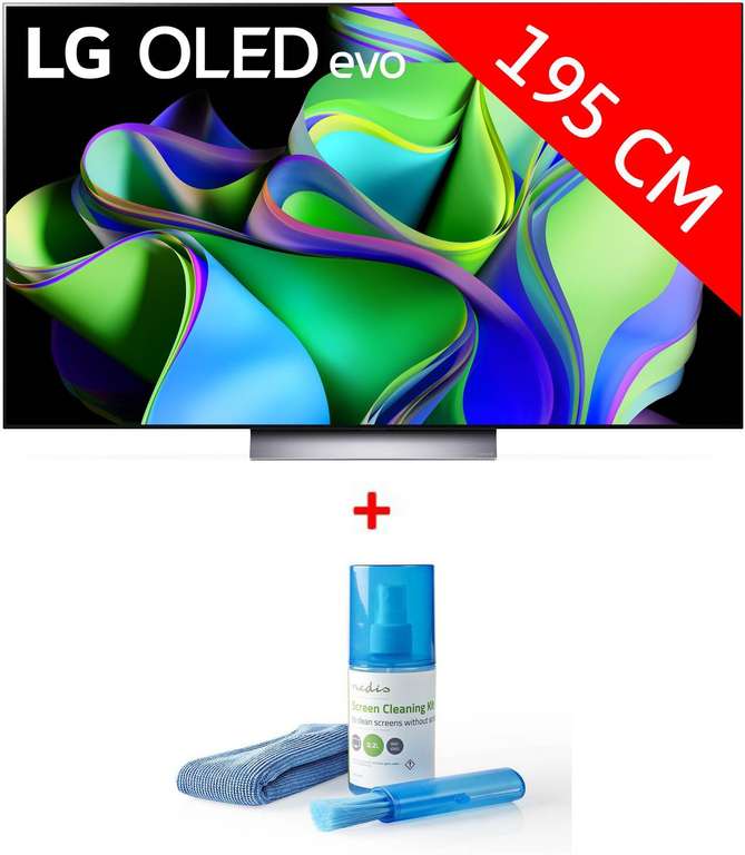 TV OLED Evo 77" LG OLED77C3 (2023) - 4K UHD, 100 Hz, HDR, VRR & ALLM, FreeSync Premium / G-Sync, Smart TV (Via ODR de 400€)