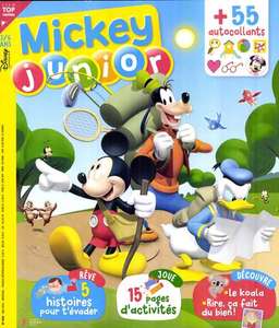 Sélection d'abonnements en promotion - Ex: Abonnement d'1 an au magazine Mickey Junior 1 an à 26€ (12 numéros)