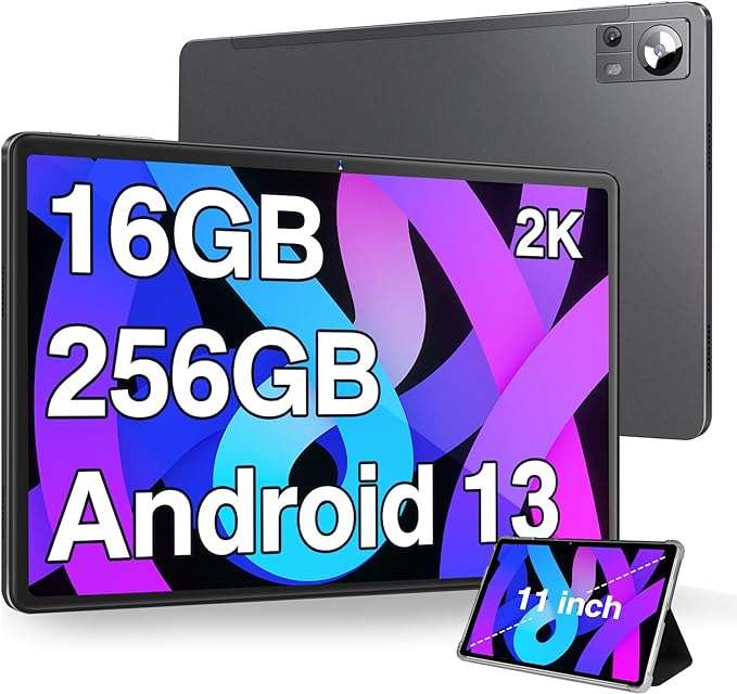 Tablette 11 Dmoao -16Go RAM, 256Go, 2K FHD, 8 cœurs 2.0 GHz, IPS