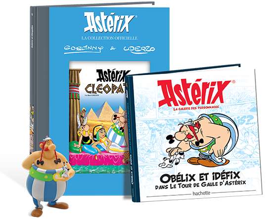 Figurine Astérix et un livre La Galerie des Personnages