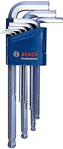 Jeu de 9 clés Allen coudées Hex Bosch Professional - 1,5-10,0mm