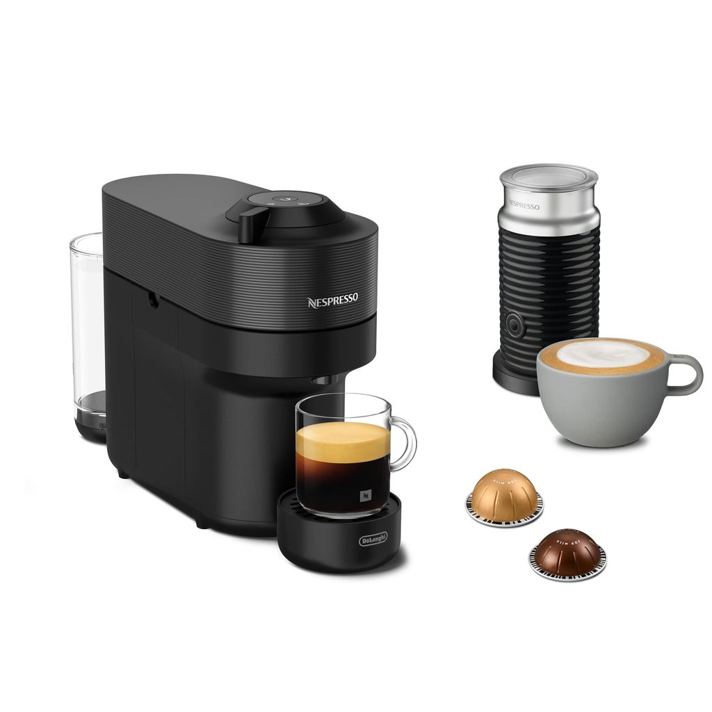 Machine à Café Nespresso De'Longhi Vertuo POP + Émulsionneur de lait Aeroccino