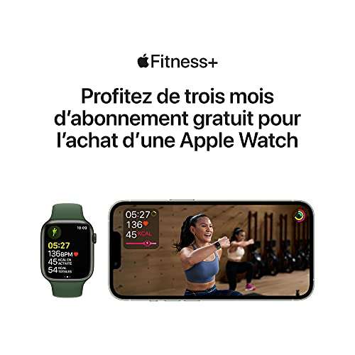 Montre connectée Apple Watch Series 7 (GPS + Cellular) - 41mm, Bracelet Sport trèfle (Occasion - Très bon état)