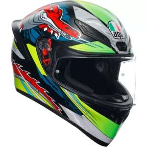 Casque Moto AGV K1 S Dundee Lime Mat Rouge (XS - S - L)