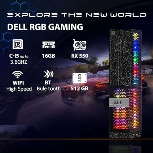 Pc Dell Intel Quad Core I5 jusqu'à 3.6GHz, Radeon RX 550 4Go, RAM 16Go, SSD 512Go + Ecran 24" 1080 FHD LED (Vendeurs Tiers)