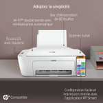 Imprimante tout-en-un jet d'encre couleur HP DeskJet 2710e + 6 mois d’encre inclus via Instant Ink (+10€ cagnotté pour les membres CDAV)