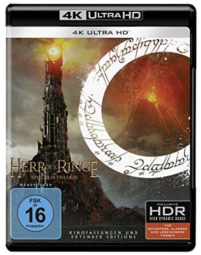 Blu-ray 4K Le Seigneur des Anneaux - La Trilogie (version longue - version import avec VF)