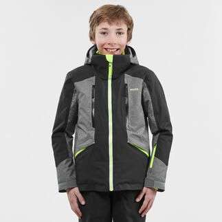 Veste de ski chaude et imperméable Wedze 900 pour Enfant - Grise Et Noire, 8 à 14 ans