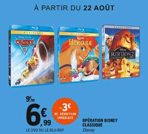 Sélection de DVD et Blu-ray Classique Disney à 6,99€ - Ex: Blu-Ray Hercule