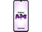 Smartphone Samsung Galaxy A34 5G - 128 Go (Non compatible avec Samsung Pay et Wallet) + Coque de protection
