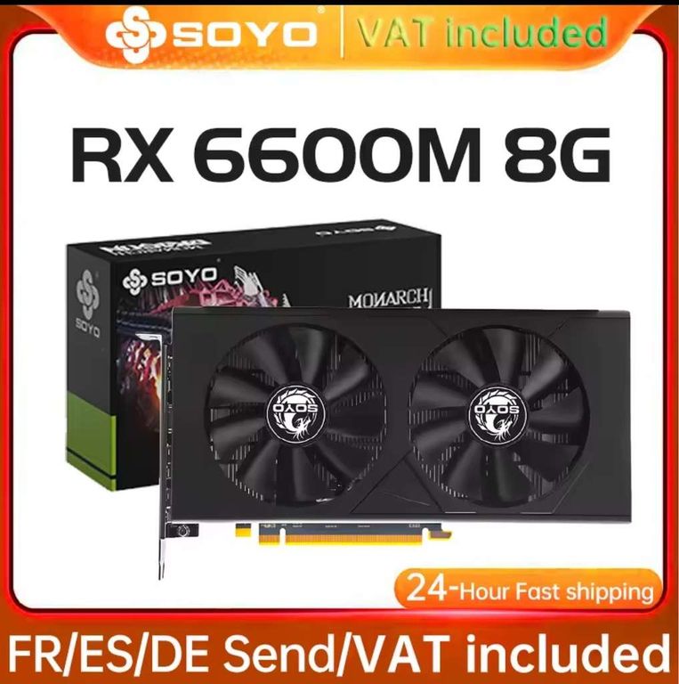 Carte graphique Soyo AMD RX 6600M 8GB GDDR6 — AliExpress