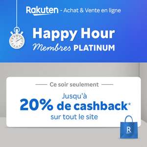 [Membres Platinum] Jusqu'à 20% offerts en Rakuten Points sur tout le site (Max 200€)