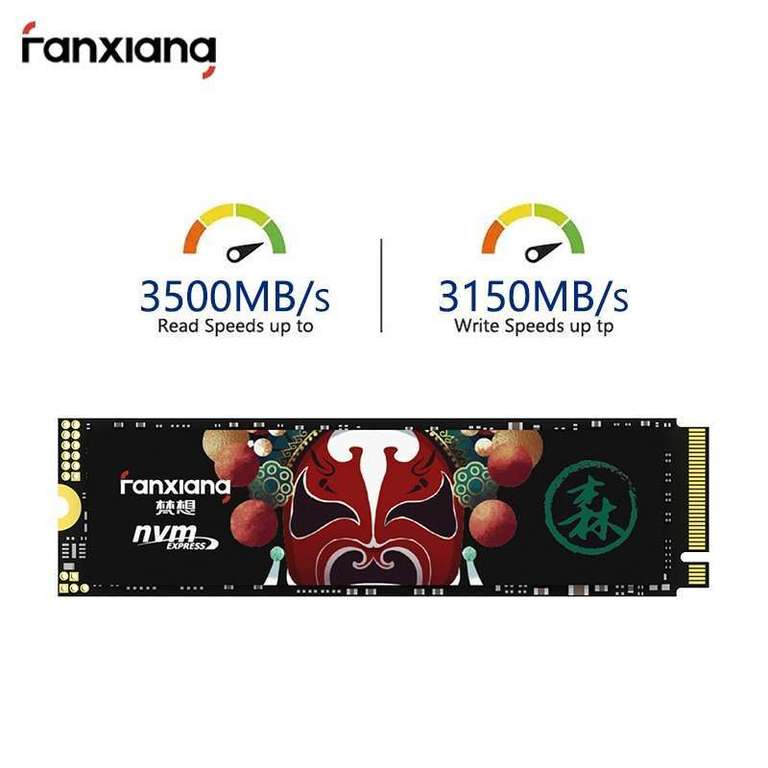 SSD interne M.2 NVMe Fanxiang - 2 To, PCIe 3.0, TLC NAND