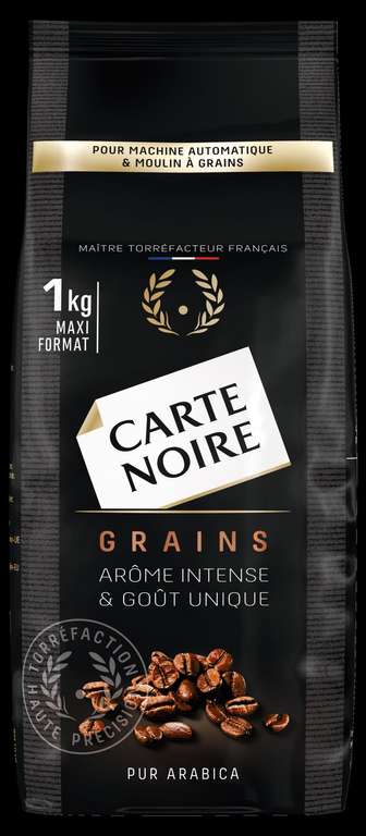 Lot de 2 paquets de Café en grains Carte Noire - 2kg (2*1kg)