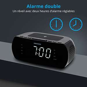 Radio-réveil avec Station de Charge sans Fil Medion E66259 - Bluetooth (Via coupon - Vendeur Tiers)