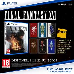 Précommande : Jeu Final fantasy 16 sur PS5 + Pack d’écussons des nations de Valisthéa
