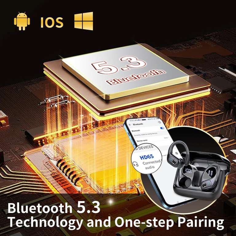 Ecouteurs Bluetooth sans Fil Aptkdoe HD65 (vendeur tiers - via coupon)