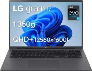 [Membres LG] PC portable 17" LG Gram LG 17Z90R-G.AA78F - QHD (2560 x 1600), i7-1360P, 16 Go RAM DDR5, 1 To SSD nVme, 1.3 Kg, Windows 11