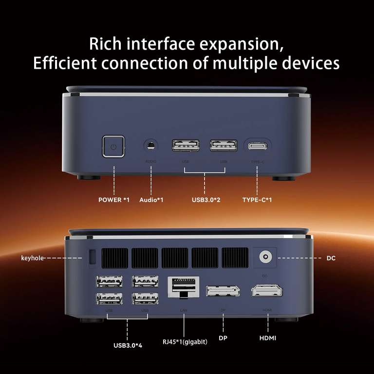 Soyo Mini Computer Mini PC Soyo M5 Ryzen 3 4300U 16 Go SSD 512 Go Vue triple écran – 166 ...
