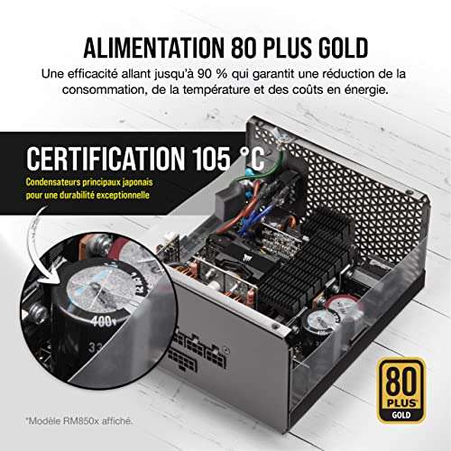 Corsair RM1000x Alimentation PC (Modulaire Complet, 80 PLUS Gold, 1000  Watt, EU) : : Informatique