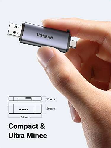 Lecteur de Carte SD UGREEN - USB 3.0, Micro SD Adaptateur