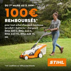 [ODR] Jusqu'à 100€ remboursés sur une sélection d'articles - stihl-promo.fr