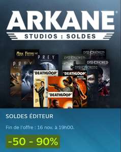 Jeux Arkane Studios en promotion. Ex: Bundle Prey + Dishonored 2 sur PC & Steam Deck (Dématérialisé)