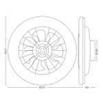 Plafonnier Plat + Ventilateur Philips Amigo - 25W/60W, diam 57,7cm, Télécommande Incluse - Blanc