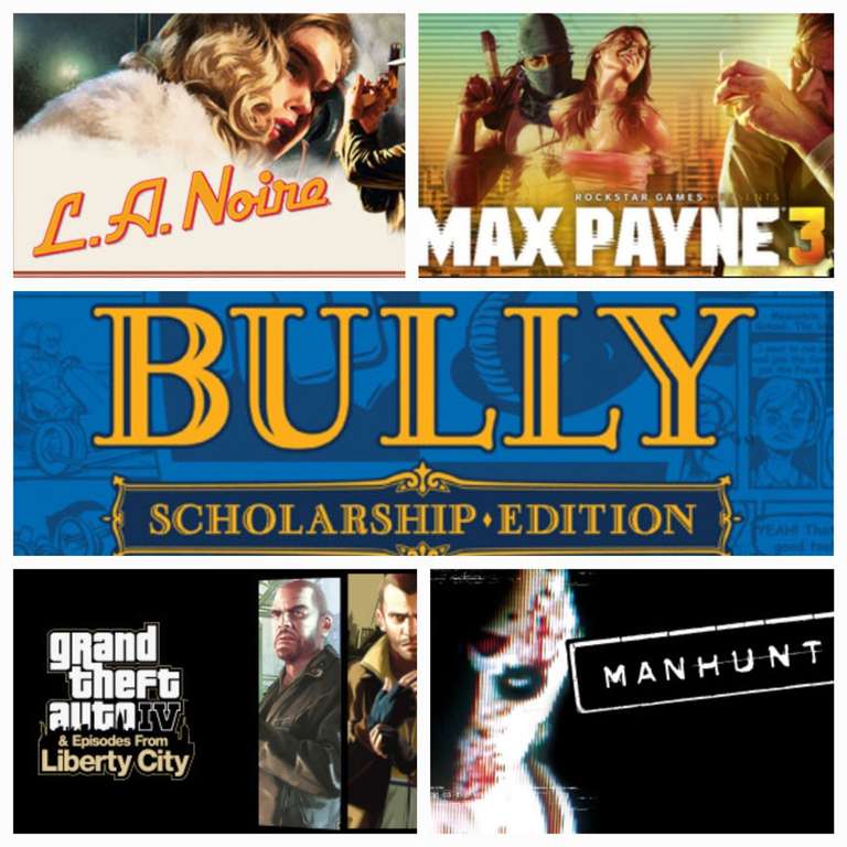 Licences Rockstar Games en promotion - Ex : L.A Noire, Bully Scholarship, GTA IV, Max Payne 3 et Manhunt sur PC (Dématérialisé)