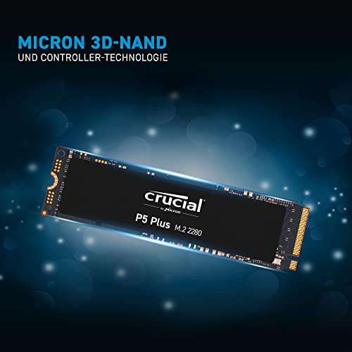 SSD interne M.2 NVMe 4.0 Crucial P5 Plus (CT2000P5PSSD8) - 2 To, Compatible PS5, jusqu'à 6600Mo/s