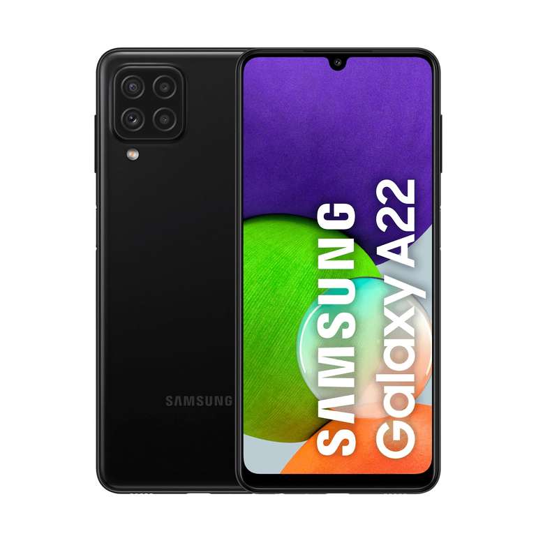 Smartphone 6.4" Samsung Galaxy A22 (4G) - 128Go, 4Go de RAM (Noir)