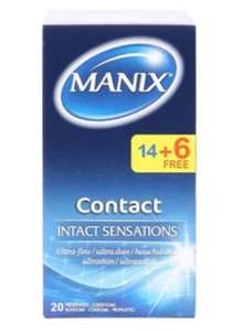 Boîte de 20 préservatifs Manix Contact Intact Sensations ultra-fins