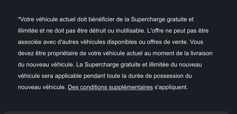 [Propriétaires d'une Tesla] Supercharge gratuite et illimitée pour l'achat d'une nouvelle Tesla parmi une sélection (sous conditions)