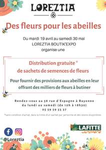 Distribution gratuite de 2000 sachets de graines de fleurs mellifères et pollinifères - Loreztia boutik’expo, Bayonne (64)