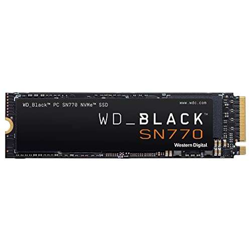 SSD interne M.2 NVMe 4.0 Western Digital WD_Black SN770 - 2 To (WDS200T3X0E) - 1To à 49,99€