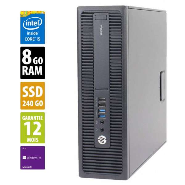 PC de bureau Lenovo ThinkCentre M910Q USFF - i5-6500T, 8Go RAM, 240Go SSD, Windows 10 Pro (Reconditionné, Garantie 12 mois)