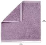 Lot de 24 petites serviettes en coton Amazon Basics - 30 x 30 cm Lavande, Rose poudré, Blanc