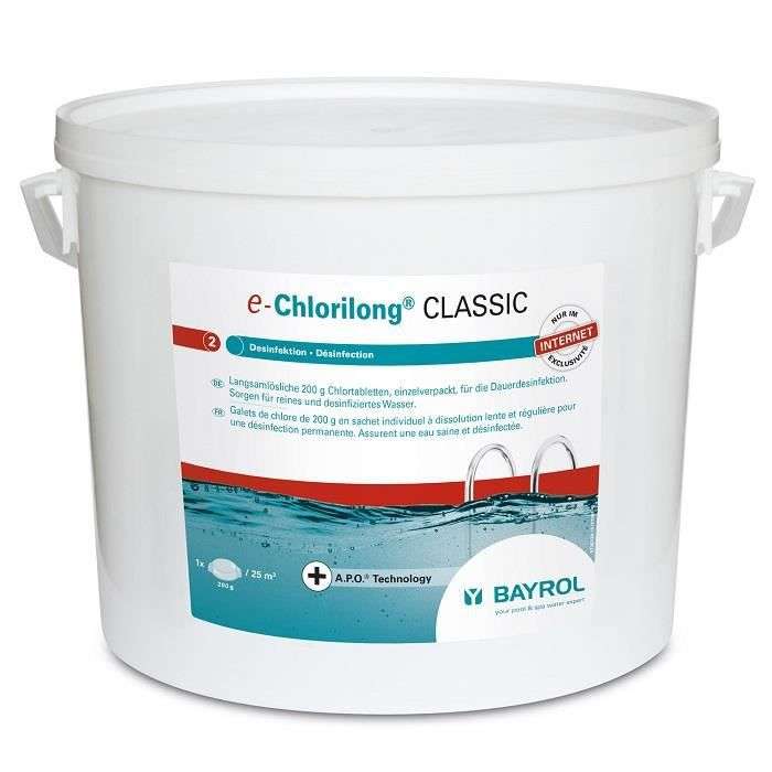 Galets de chlore Bayrol E-Chlorilong Classic - 10 kg (Vendeur tiers)