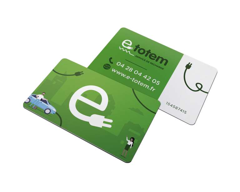 Carte recharge voiture électrique réseau E-Totem gratuite (e-totem.fr)