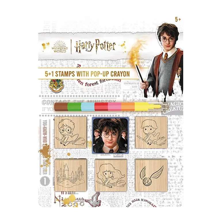 Kit de tampons bois Harry Potter 5pcs + 1 crayon