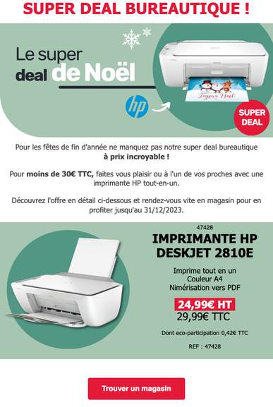 HP Deskjet 2810e All-in-One - imprimante multifonctions jet d