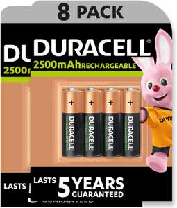 Lot de 8 Piles Rechargeables AA Duracell - 2500 mAh